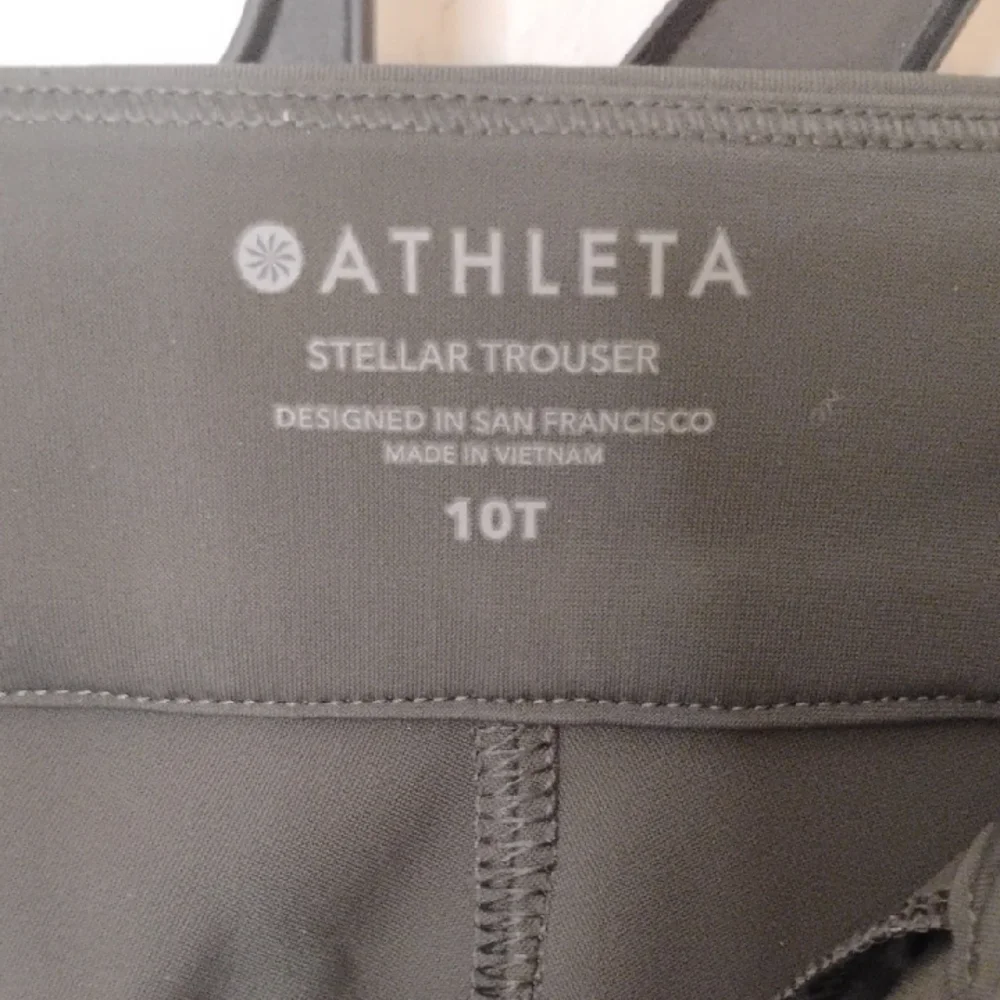 Athleta Women's Stellar Trouser Olive Gray Pants Size 10 - Picture 2 of 9